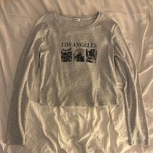 Garage Heather Gray Ribbed Top